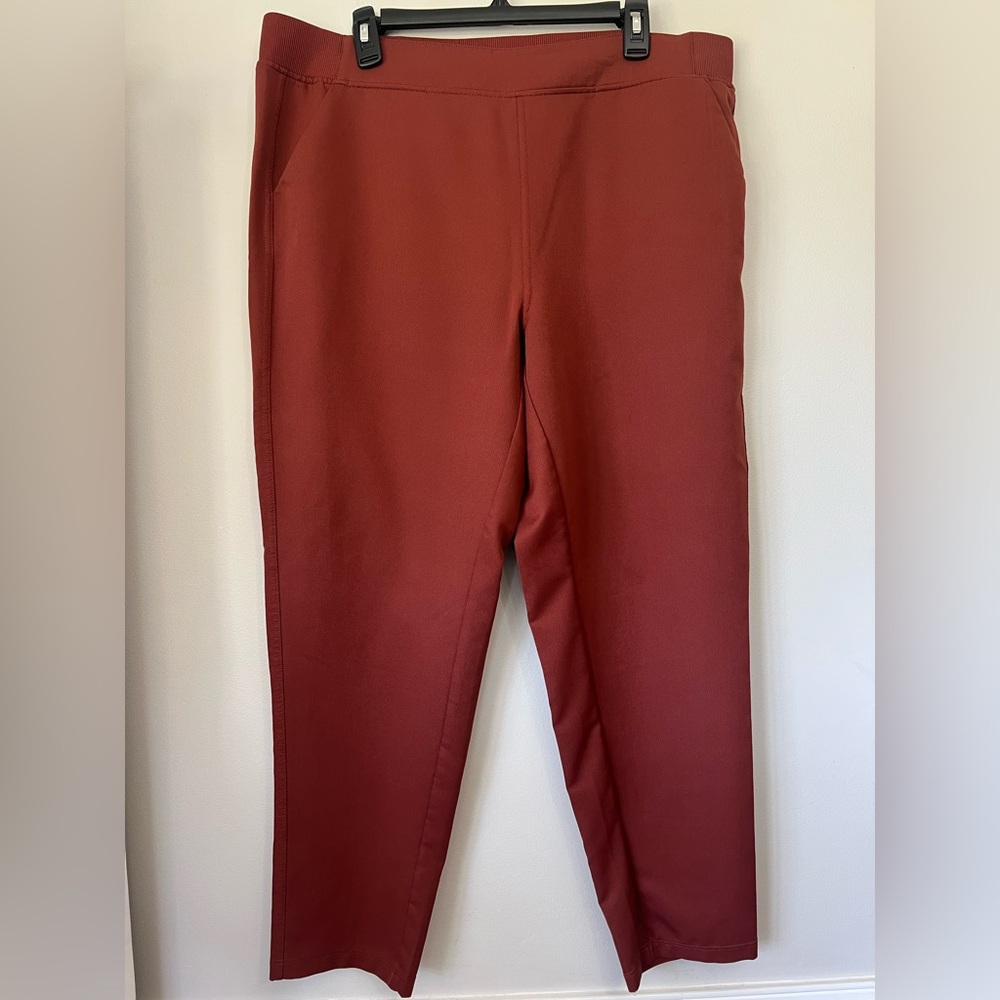 32 Degrees Cool Women’s Brown Sable Pull On Ankle Pants Size XL Active Comfort